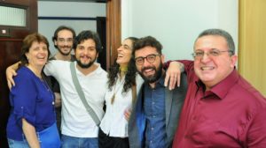 Helena Navarrete, Gabriel Theodoro, Tiago da Mota, Fabio Ciquini e Eugenio Menezes, pesquisadores do Arquivo.